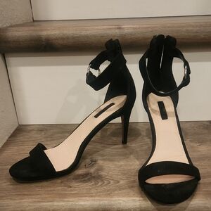 Elegant Black Ankle Strap Heels